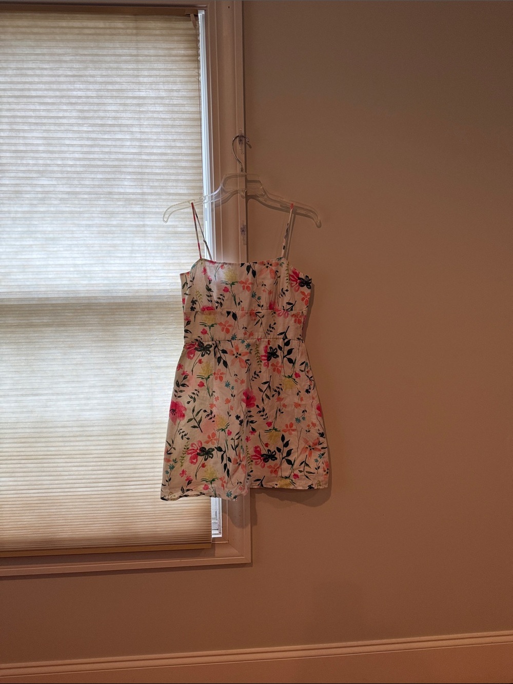 White Floral Spaghetti Strap Sundress